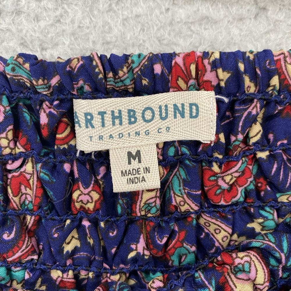 Earthbound Maxi Skirt / Dress Womens Medium Paisley Boho Patchwork Festival - Picture 5 of 13